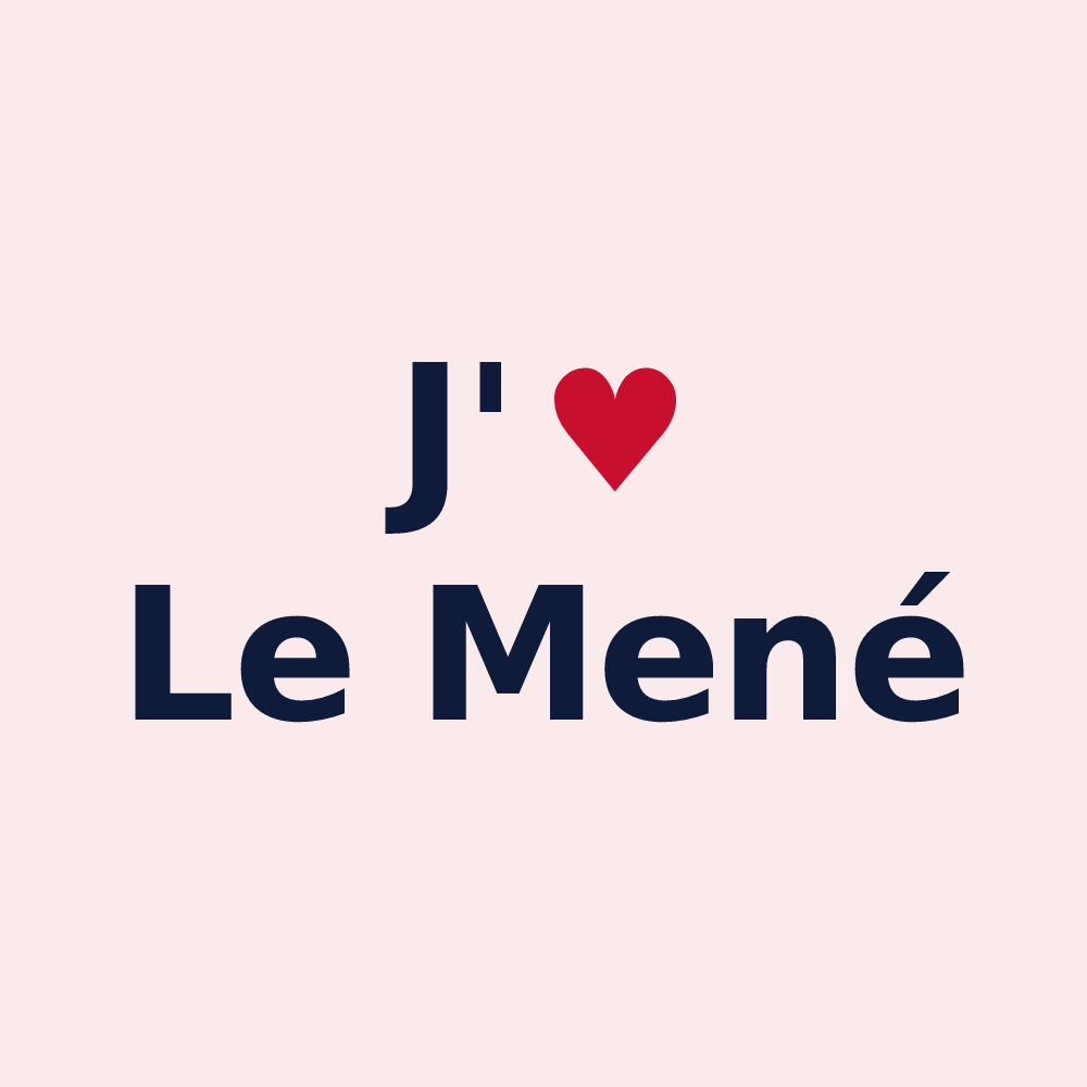 Magnet personnalisé Le Mené — design J'aime Le Mené