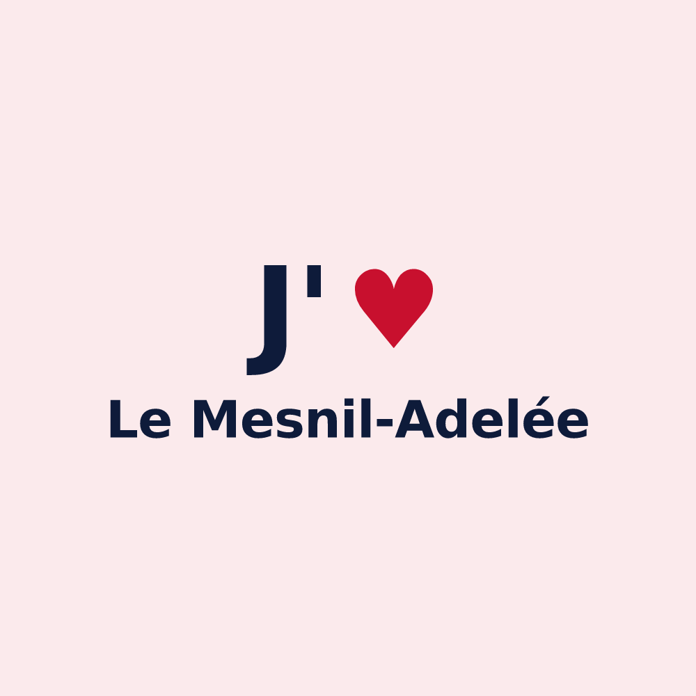 Magnet personnalisé Le Mesnil-Adelée — design J'aime Le Mesnil-Adelée