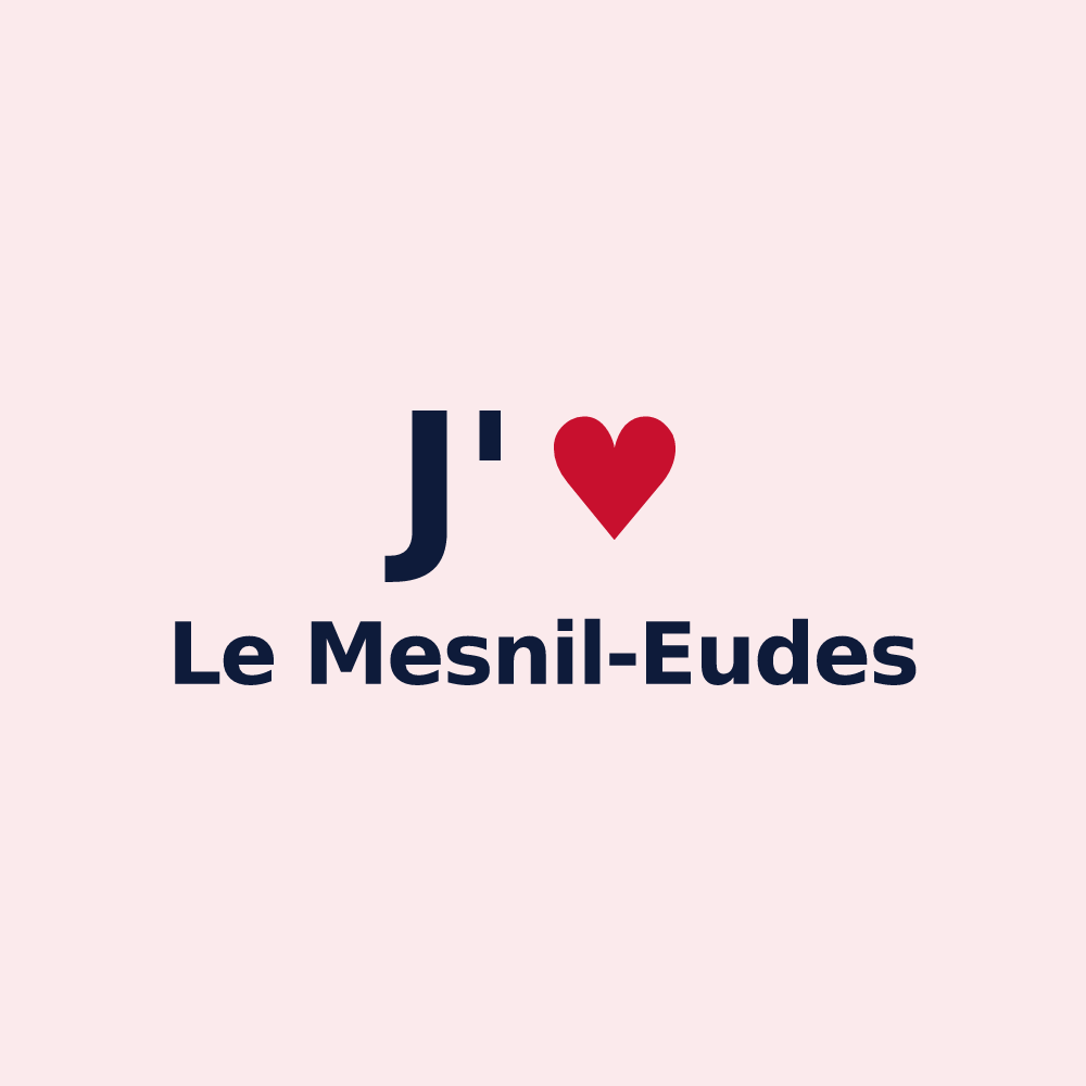 Magnet personnalisé Le Mesnil-Eudes — design J'aime Le Mesnil-Eudes