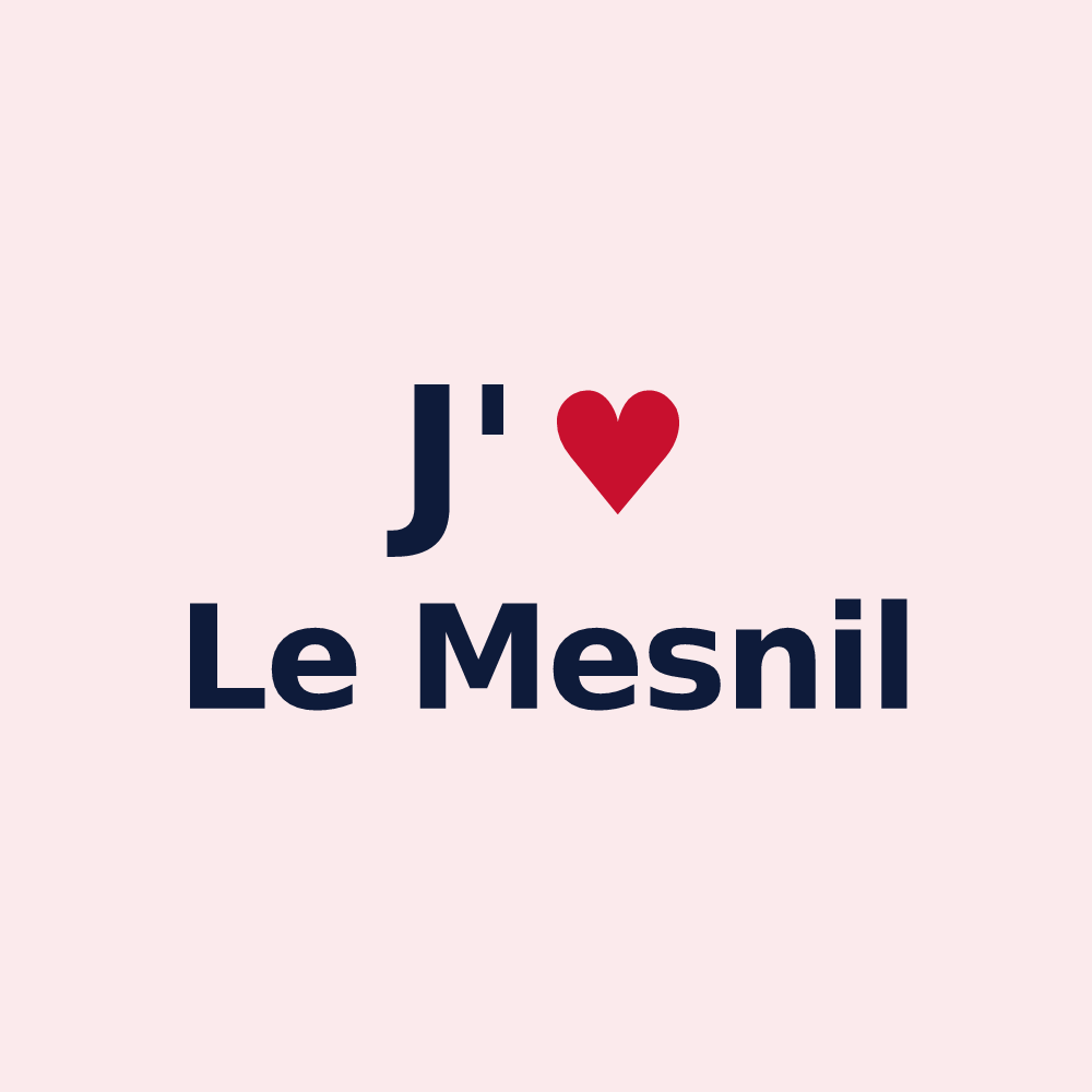 Magnet personnalisé Le Mesnil — design J'aime Le Mesnil