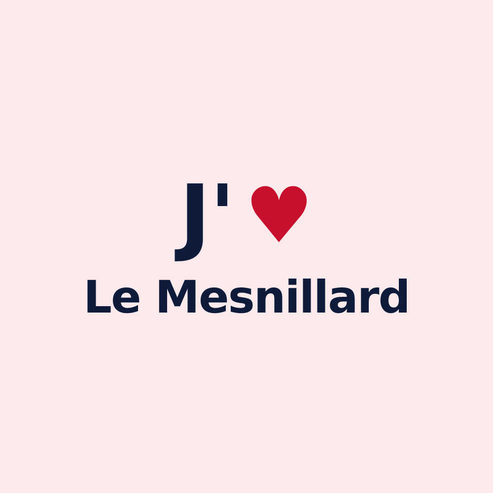 Magnet personnalisé Le Mesnillard — design J'aime Le Mesnillard