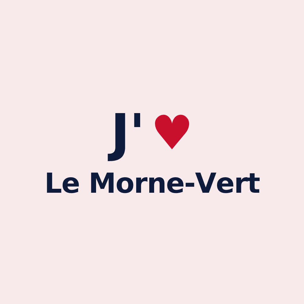 Magnet personnalisé Le Morne-Vert — design J'aime Le Morne-Vert