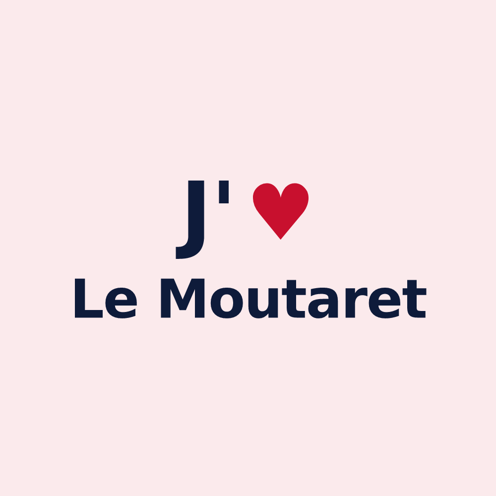 Magnet personnalisé Le Moutaret — design J'aime Le Moutaret