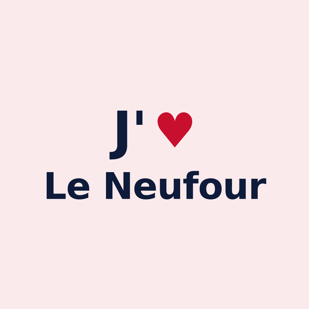 Magnet personnalisé Le Neufour — design J'aime Le Neufour