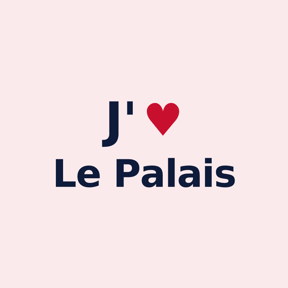 Magnet personnalisé Le Palais — design J'aime Le Palais