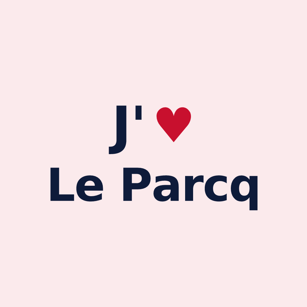 Magnet personnalisé Le Parcq — design « J'aime Le Parcq » imprimé sur le magnet
