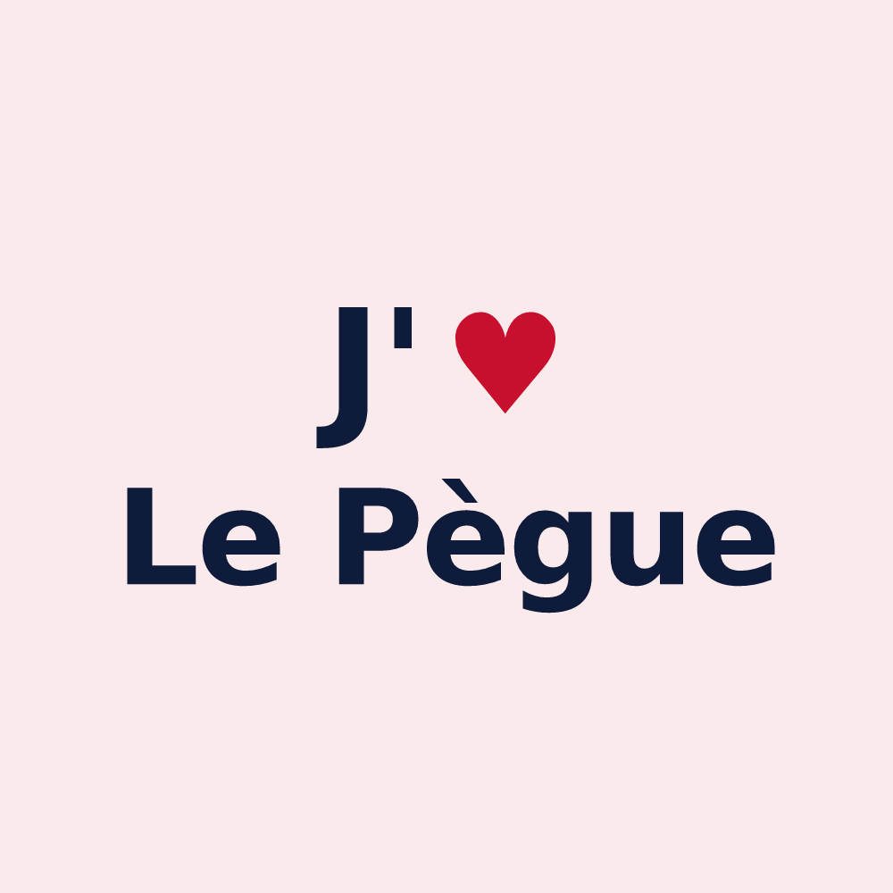 Magnet personnalisé Le Pègue — design J'aime Le Pègue