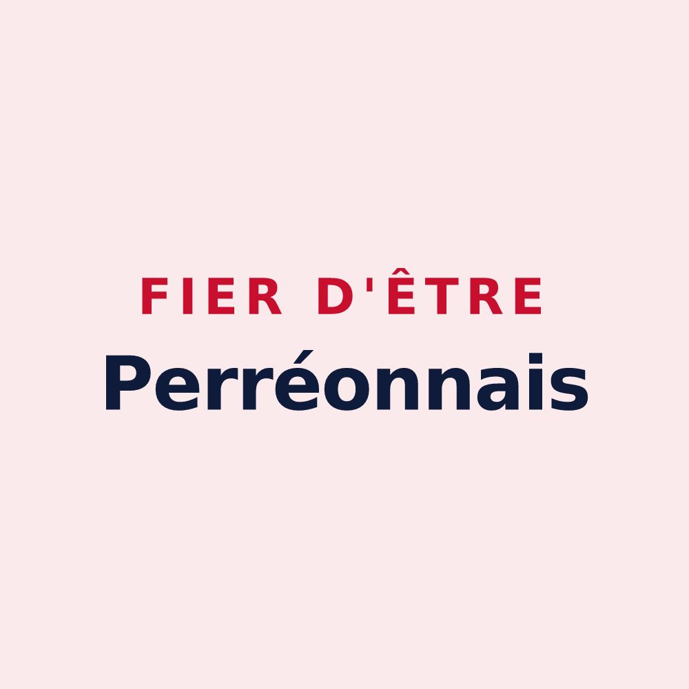 Magnet « Fier d'être Perréonnais » — design pour Le Perréon