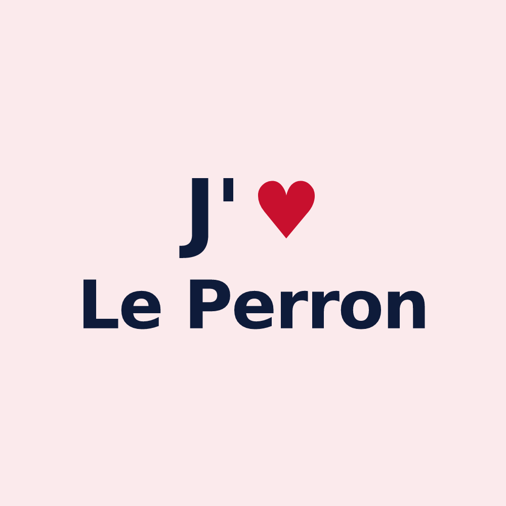 Magnet personnalisé Le Perron — design J'aime Le Perron