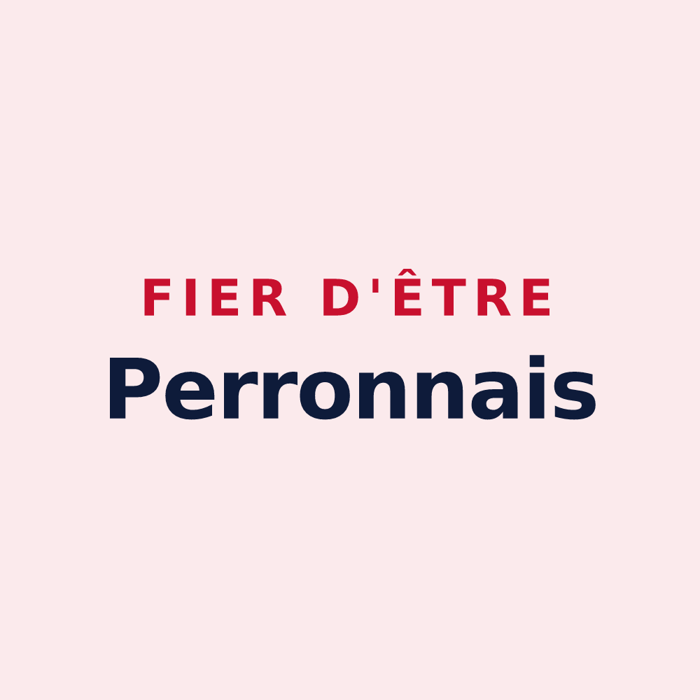Magnet « Fier d'être Perronnais » — design pour Le Perron