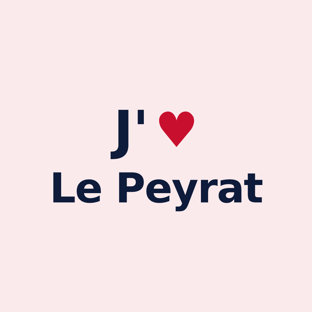 Magnet personnalisé Le Peyrat — design J'aime Le Peyrat