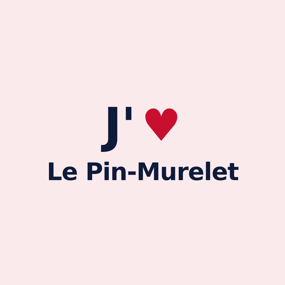 Magnet personnalisé Le Pin-Murelet — design J'aime Le Pin-Murelet