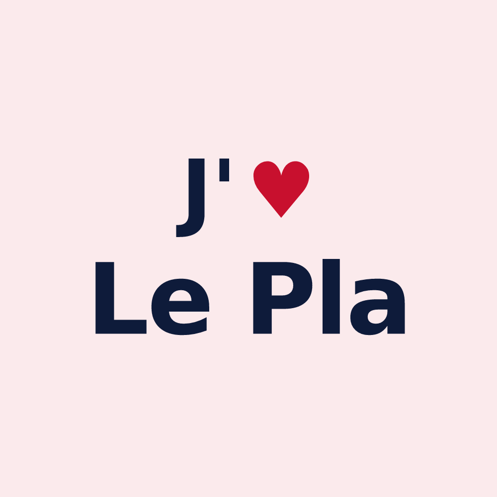 Magnet personnalisé Le Pla — design J'aime Le Pla