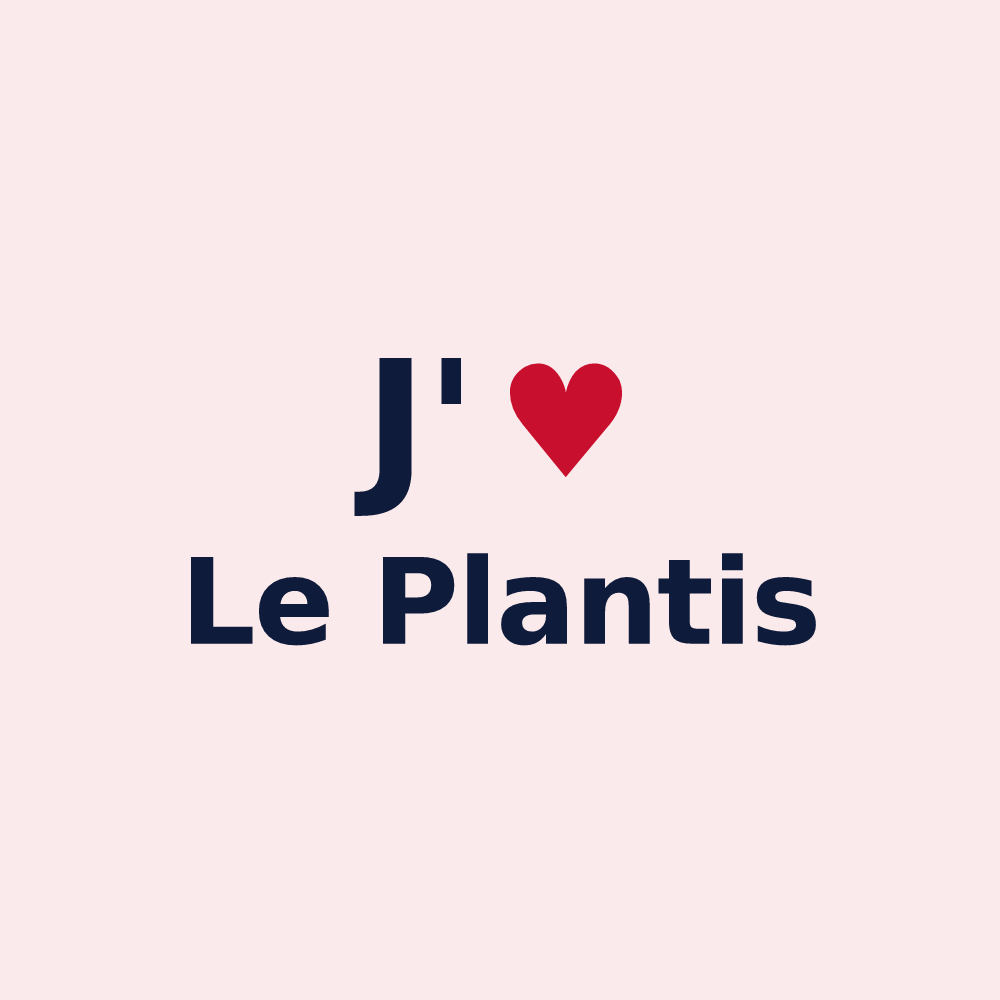 Magnet personnalisé Le Plantis — design J'aime Le Plantis