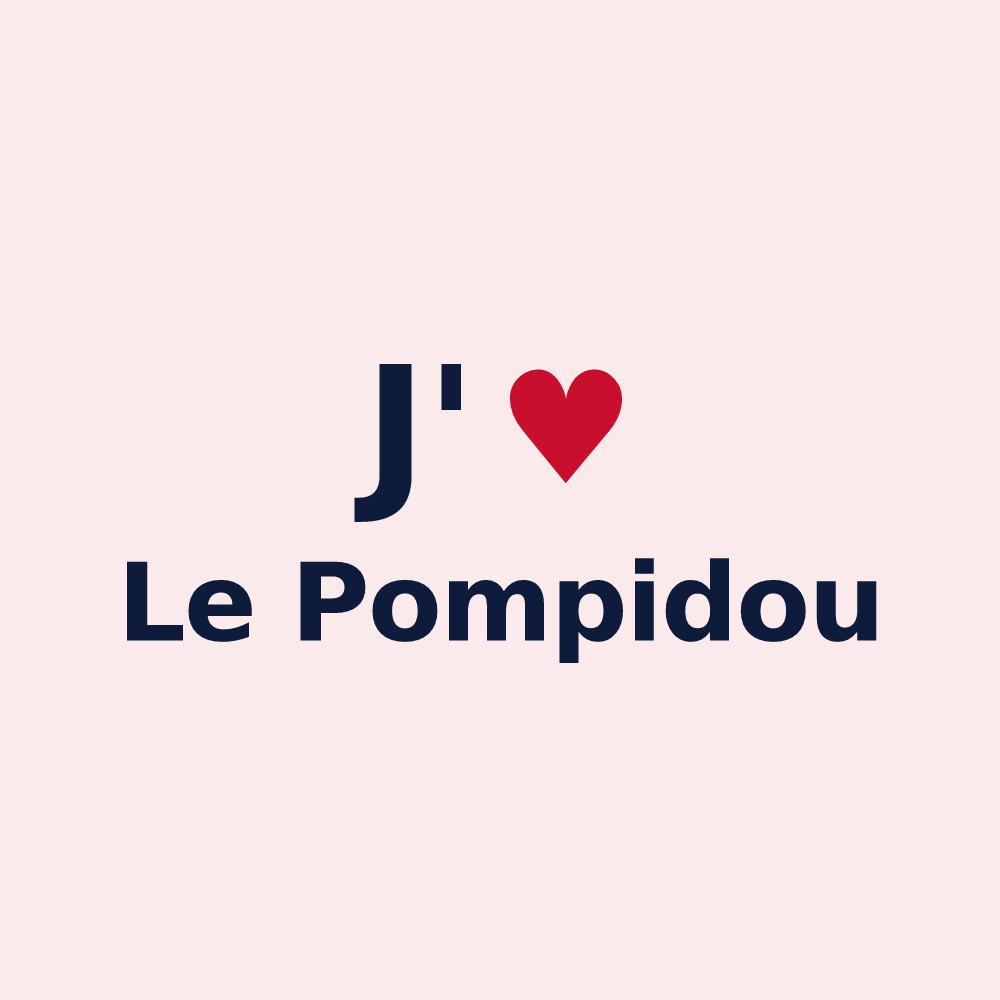 Magnet personnalisé Le Pompidou — design J'aime Le Pompidou
