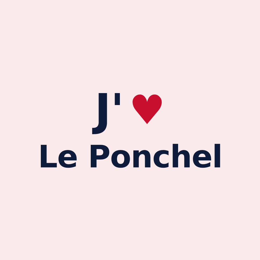 Magnet personnalisé Le Ponchel — design J'aime Le Ponchel