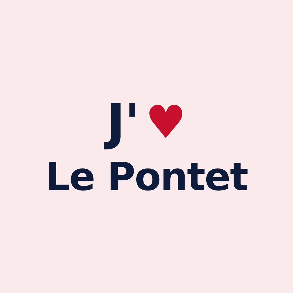 Magnet personnalisé Le Pontet — design J'aime Le Pontet