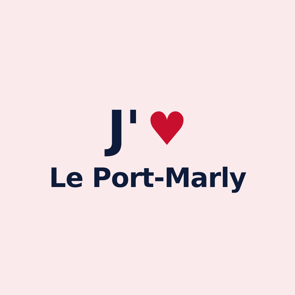 Magnet personnalisé Le Port-Marly — design J'aime Le Port-Marly