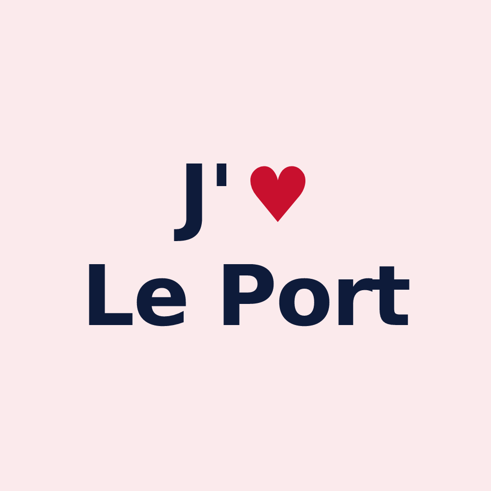 Magnet personnalisé Le Port — design J'aime Le Port