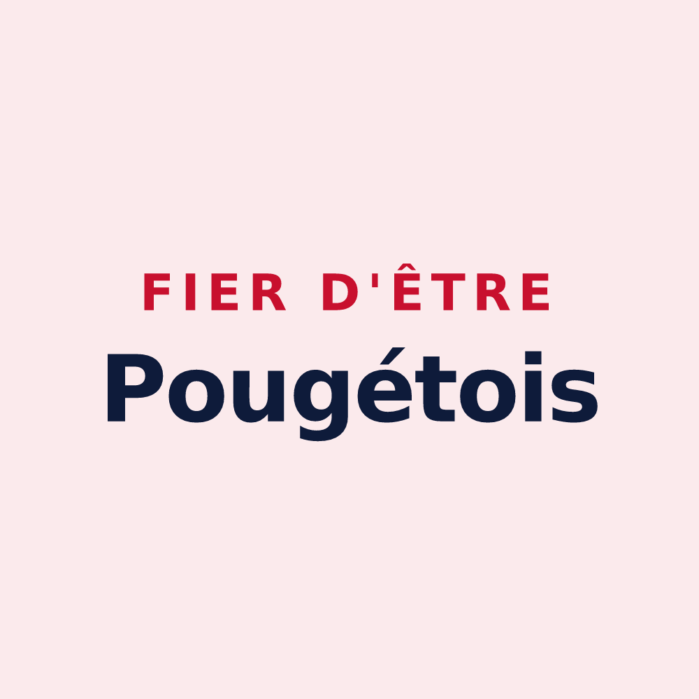 Magnet « Fier d'être Pougétois » — design pour Le Pouget