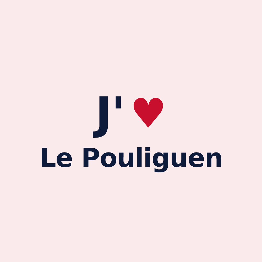 Magnet personnalisé Le Pouliguen — design J'aime Le Pouliguen