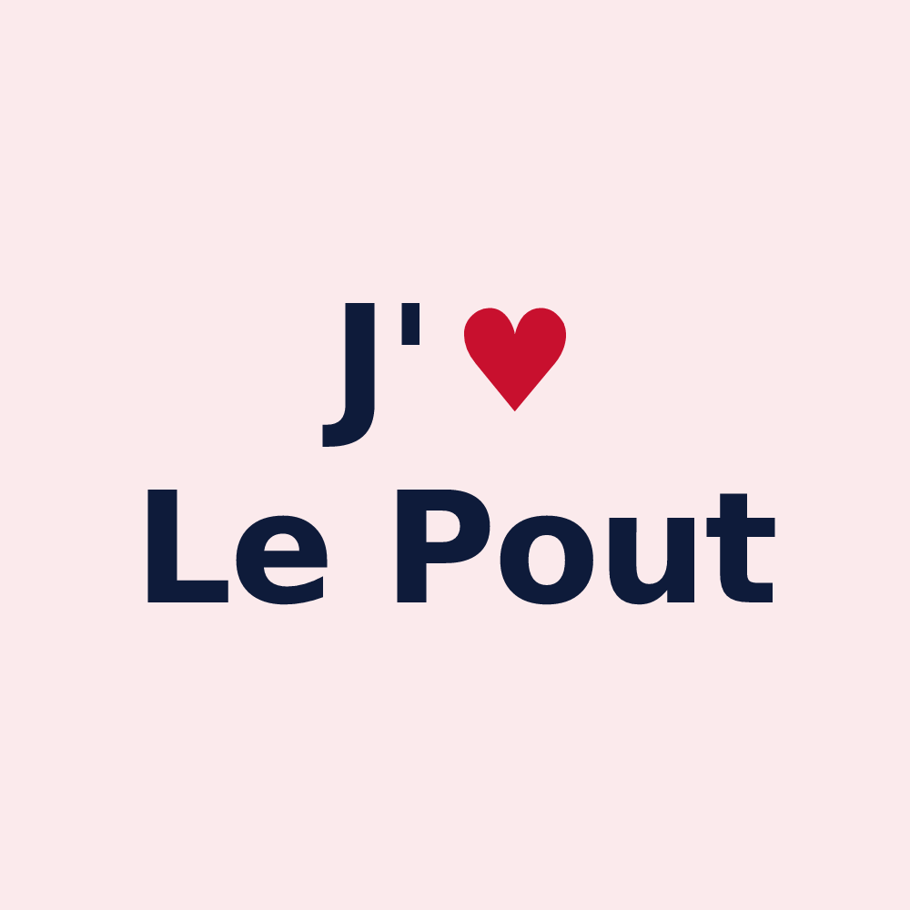 Magnet personnalisé Le Pout — design J'aime Le Pout