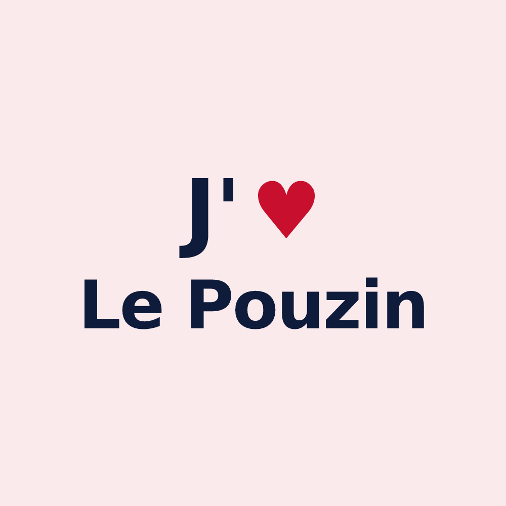 Magnet personnalisé Le Pouzin — design J'aime Le Pouzin