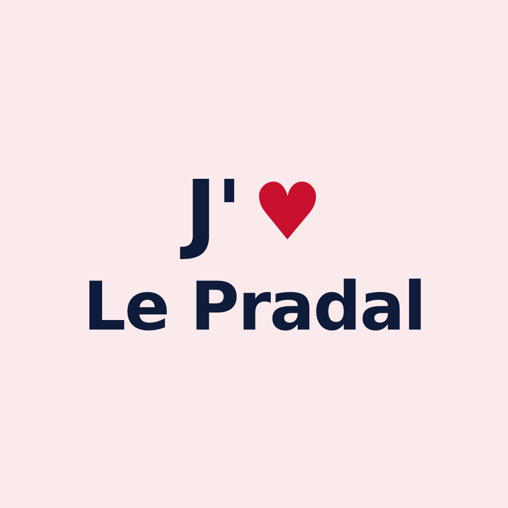 Magnet personnalisé Le Pradal — design J'aime Le Pradal