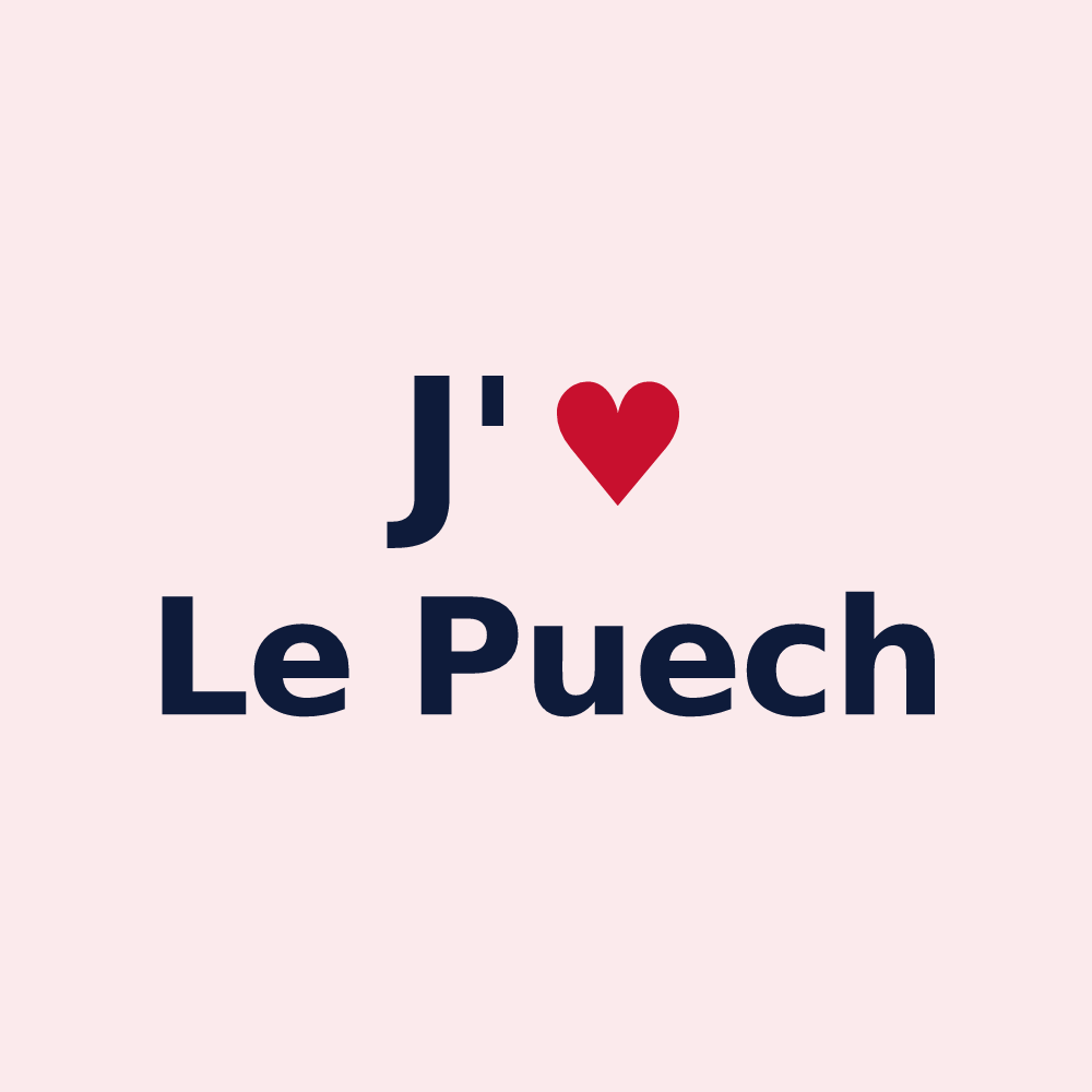 Magnet personnalisé Le Puech — design J'aime Le Puech