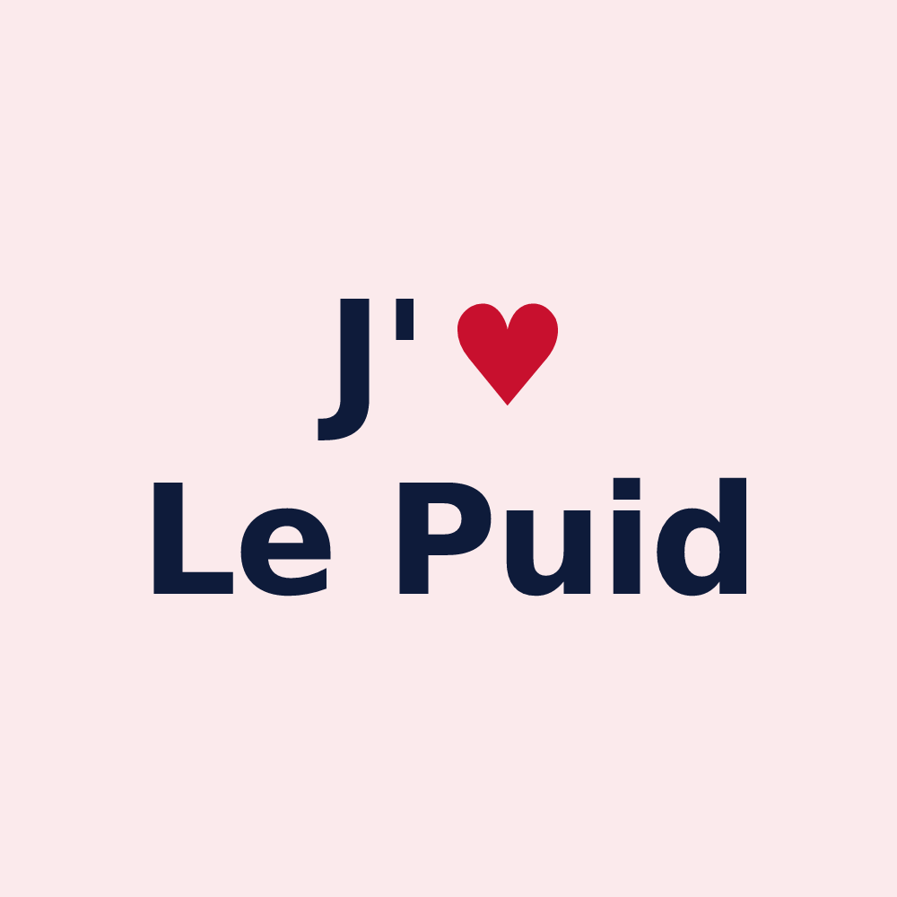 Magnet personnalisé Le Puid — design J'aime Le Puid