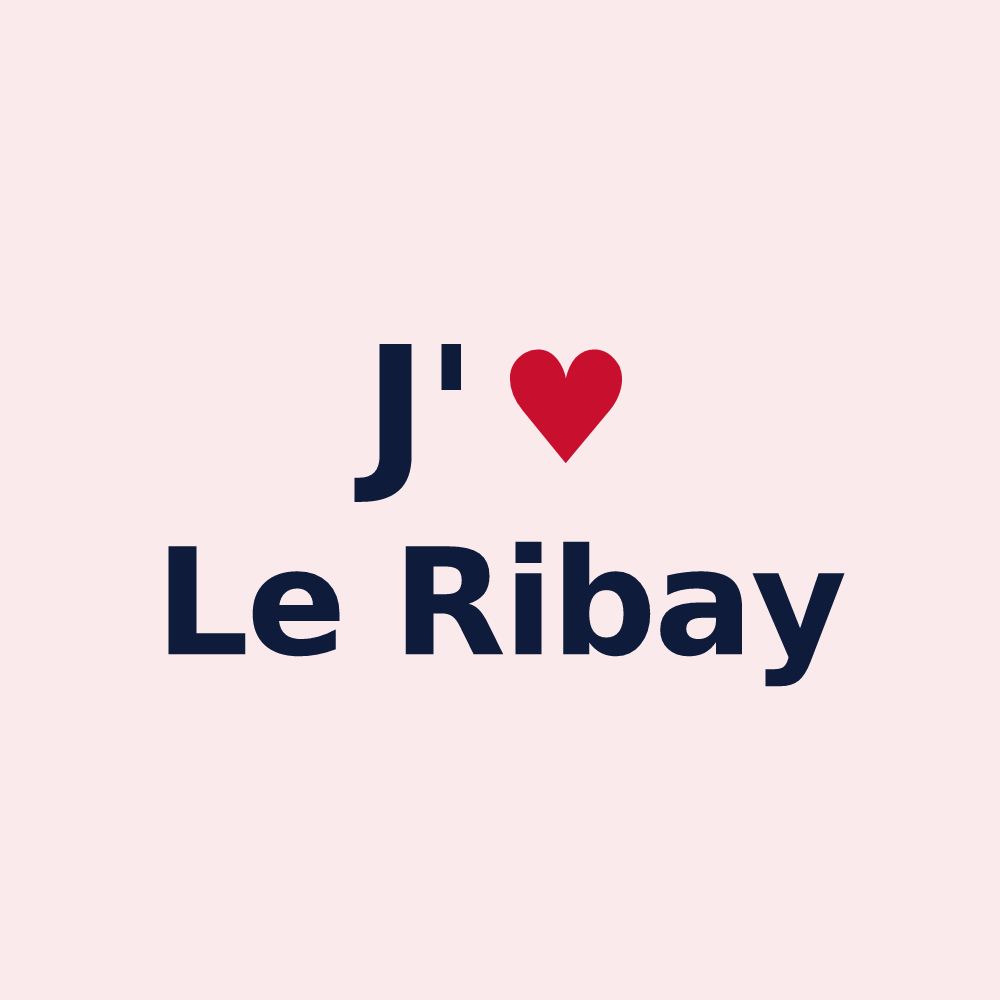 Magnet personnalisé Le Ribay — design « J'aime Le Ribay » imprimé sur le magnet