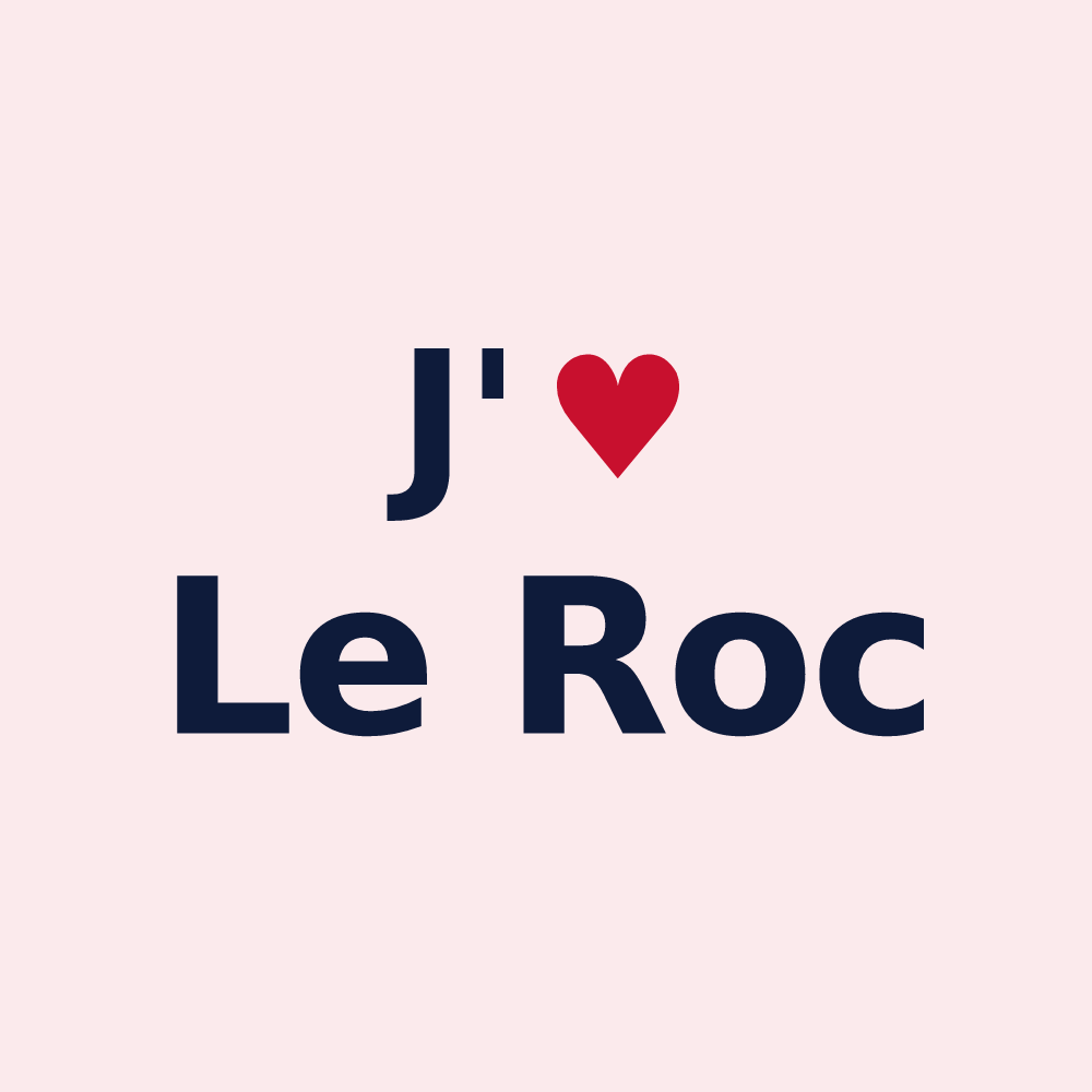 Magnet personnalisé Le Roc — design J'aime Le Roc