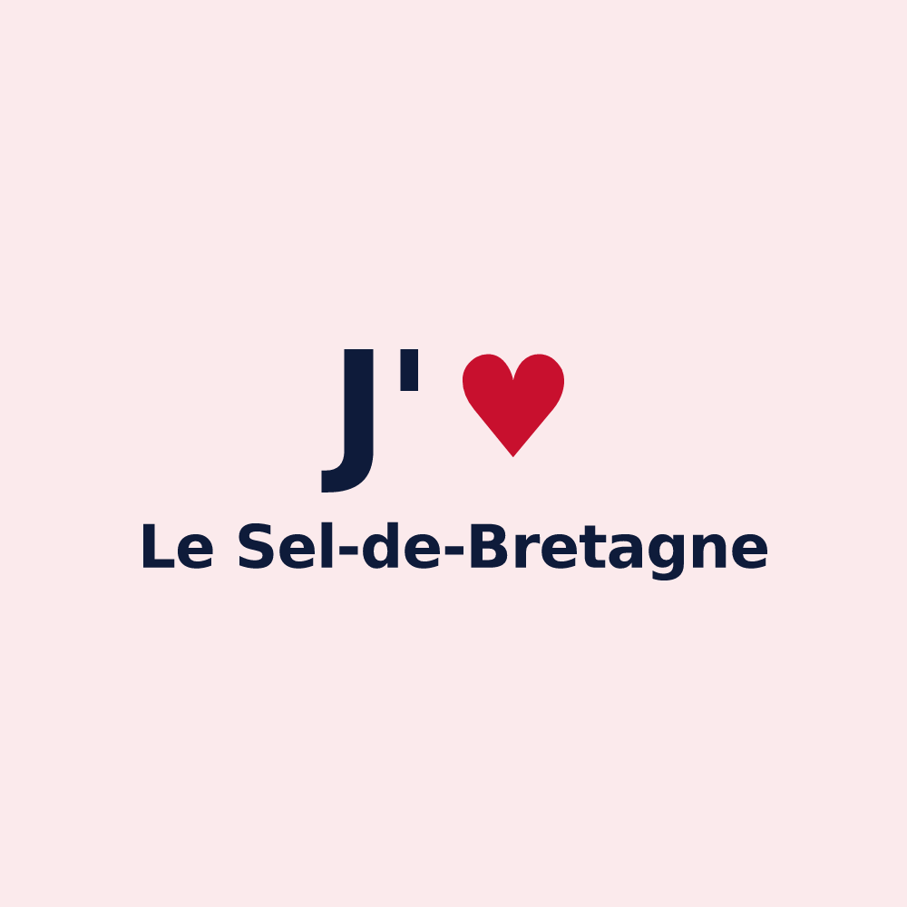 Magnet personnalisé Le Sel-de-Bretagne — design J'aime Le Sel-de-Bretagne