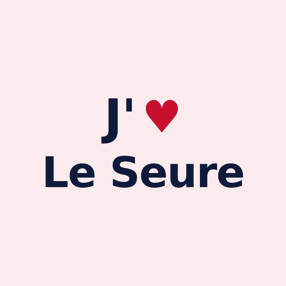 Magnet personnalisé Le Seure — design J'aime Le Seure