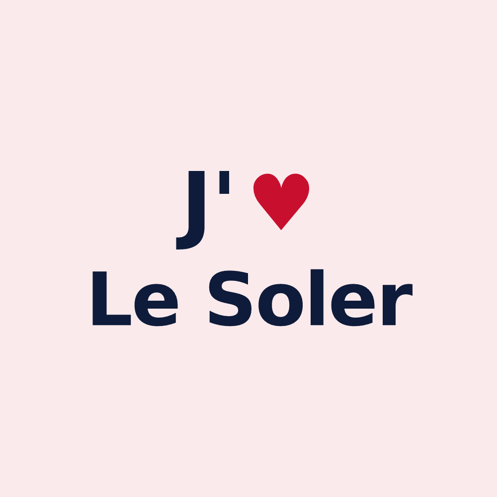 Magnet personnalisé Le Soler — design J'aime Le Soler