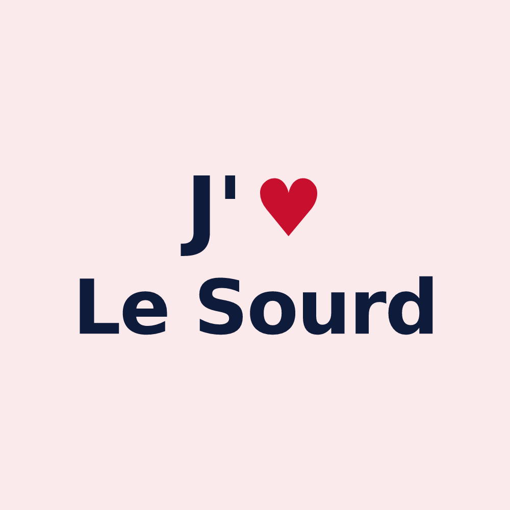 Magnet personnalisé Le Sourd — design J'aime Le Sourd