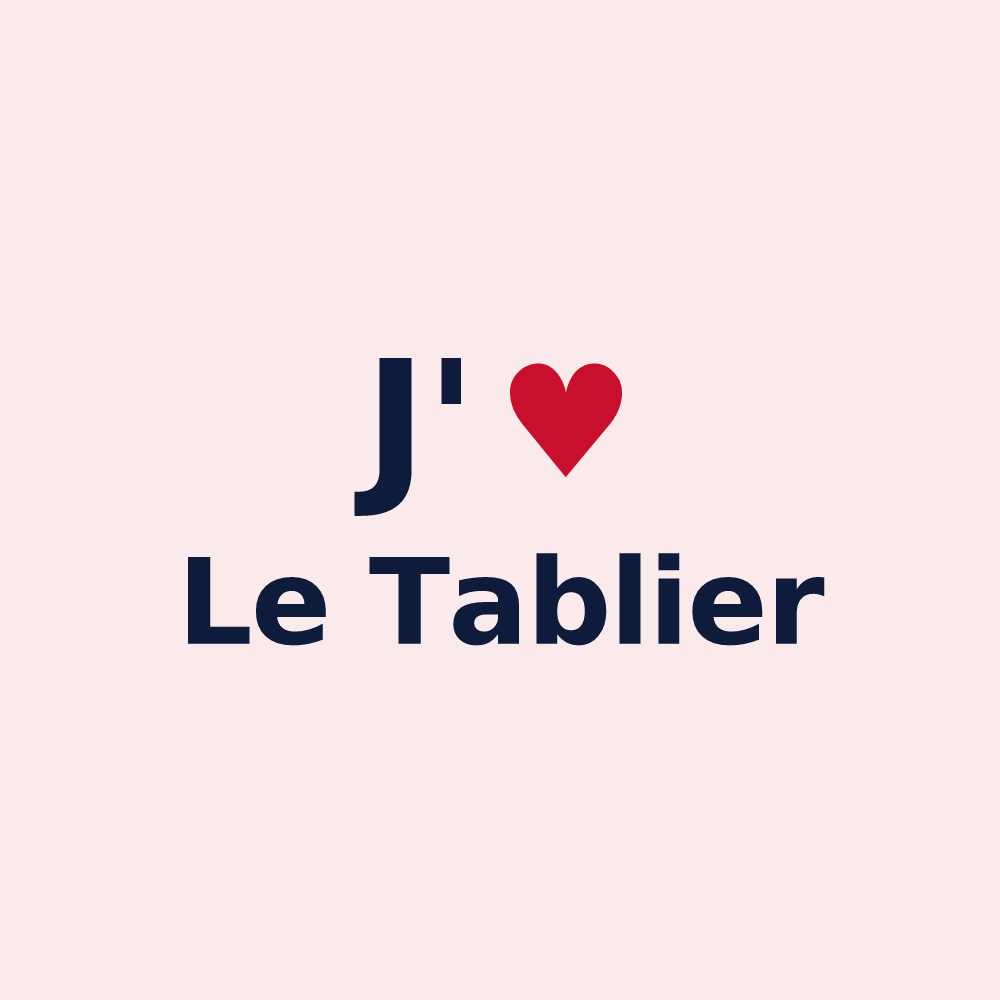 Magnet personnalisé Le Tablier — design J'aime Le Tablier