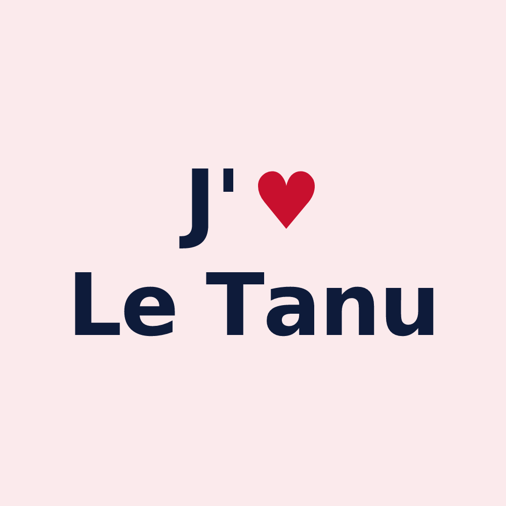 Magnet personnalisé Le Tanu — design J'aime Le Tanu