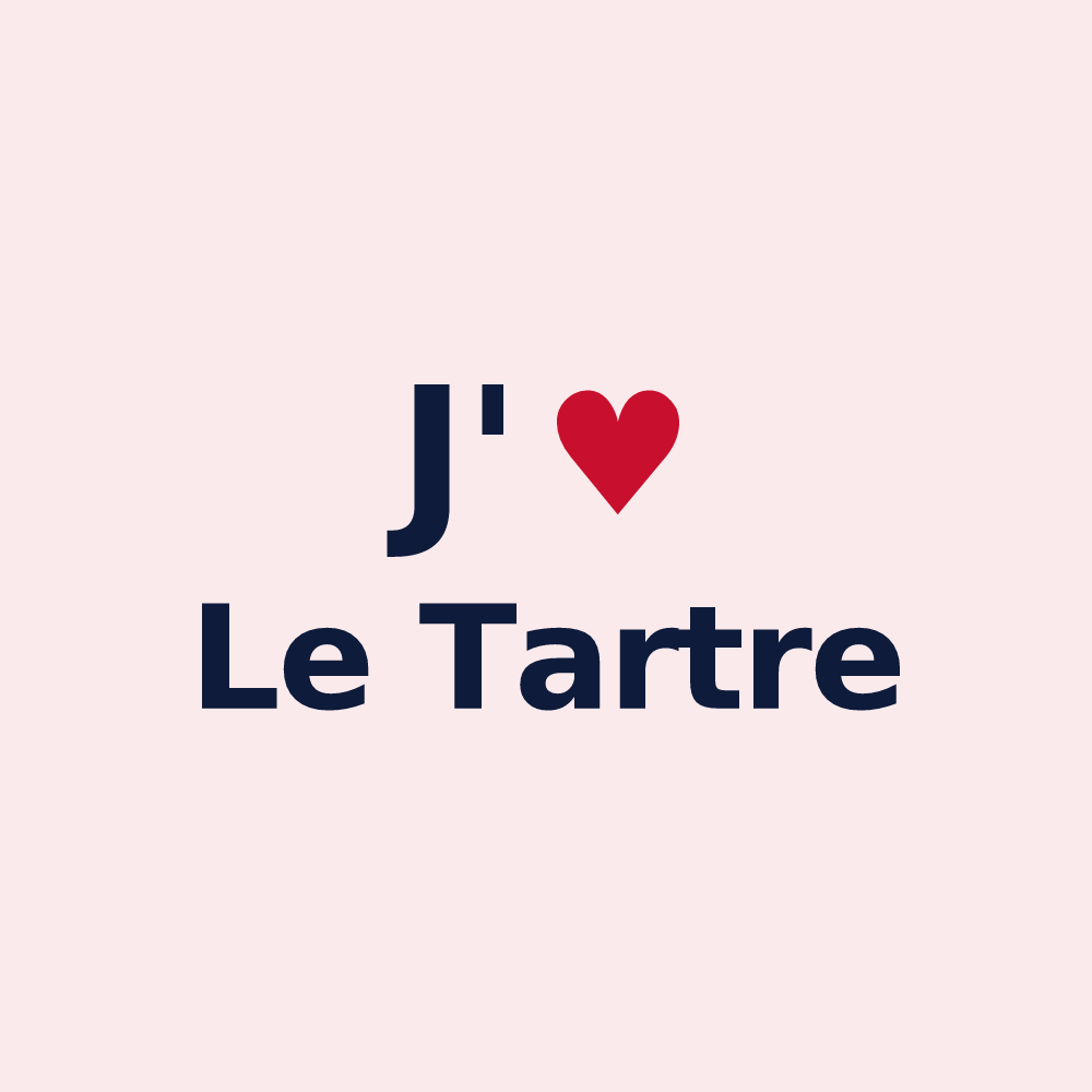 Magnet personnalisé Le Tartre — design J'aime Le Tartre
