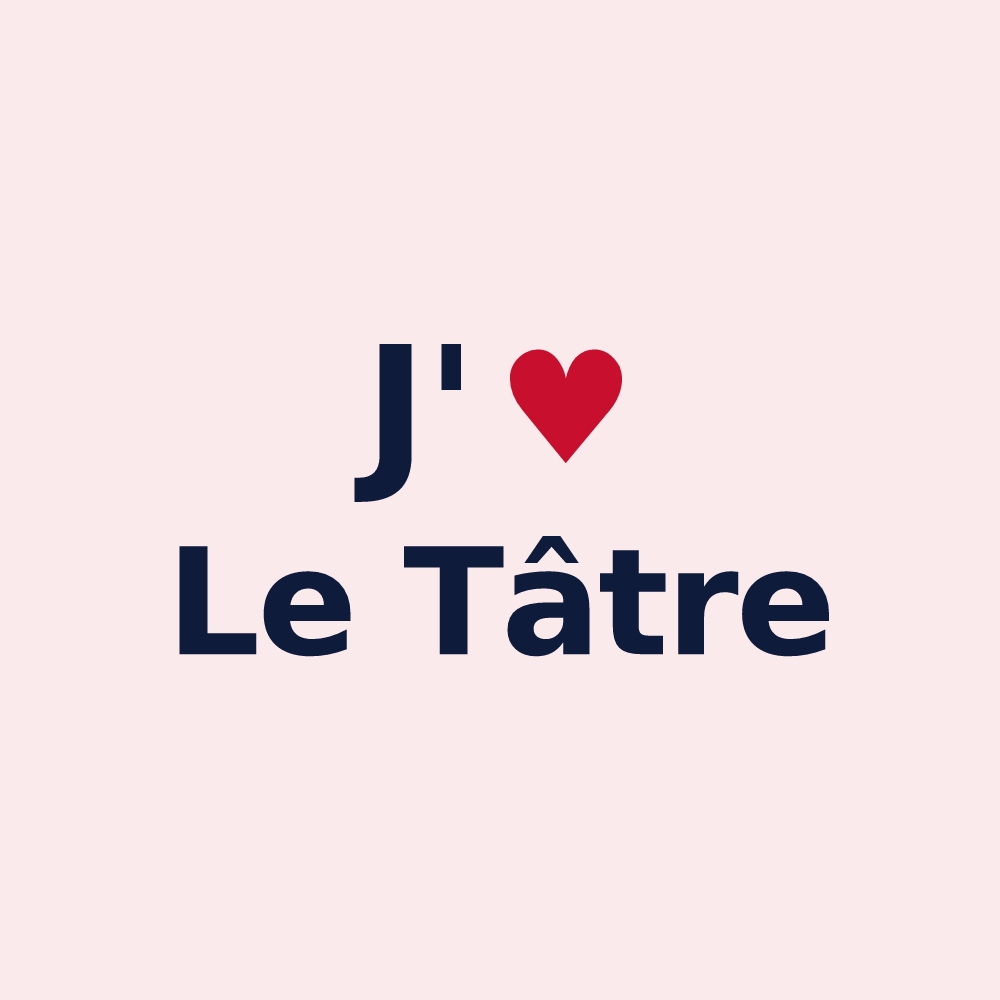 Magnet personnalisé Le Tâtre — design J'aime Le Tâtre