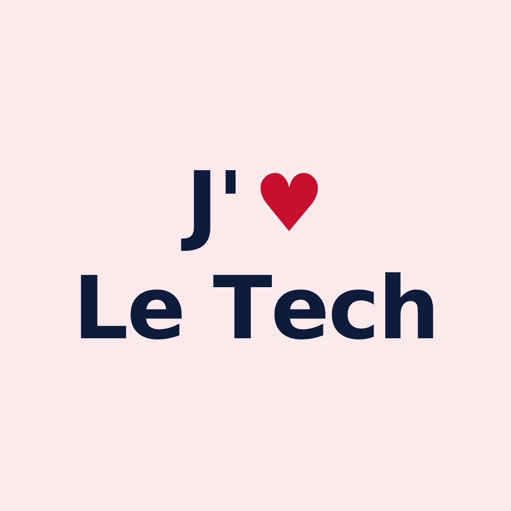 Magnet personnalisé Le Tech — design « J'aime Le Tech » imprimé sur le magnet