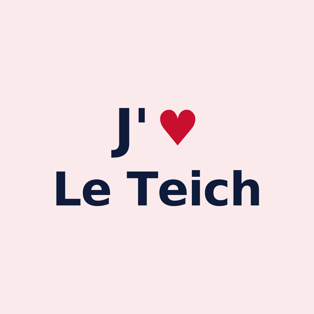 Magnet personnalisé Le Teich — design J'aime Le Teich
