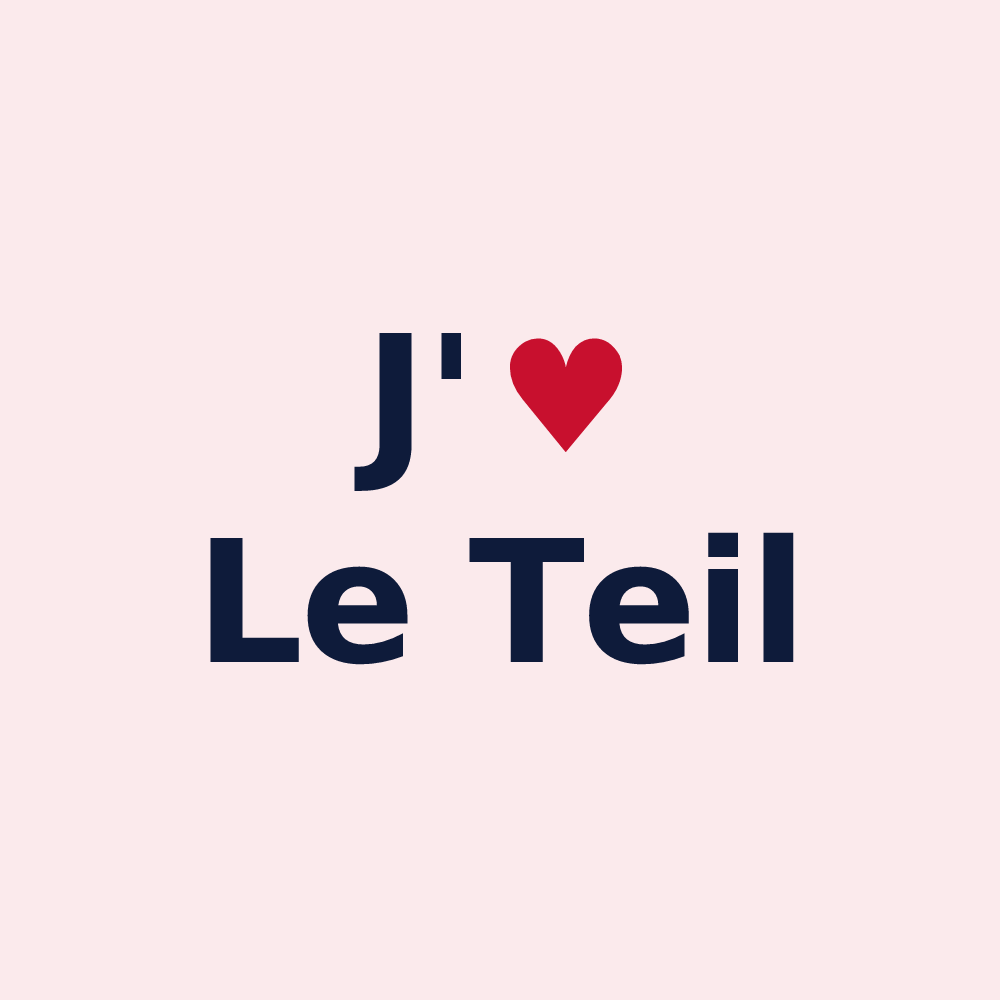 Magnet personnalisé Le Teil — design « J'aime Le Teil » imprimé sur le magnet