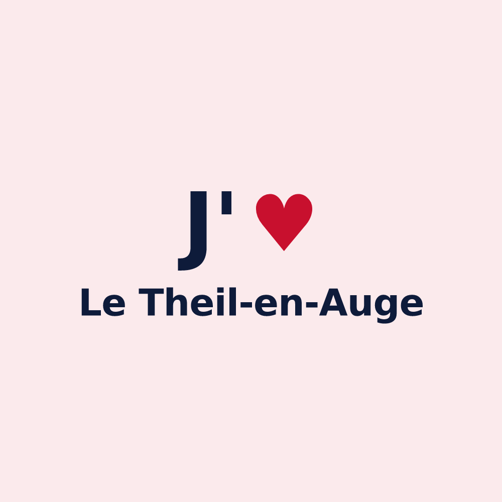 Magnet personnalisé Le Theil-en-Auge — design J'aime Le Theil-en-Auge