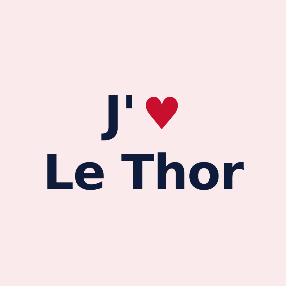 Magnet personnalisé Le Thor — design J'aime Le Thor