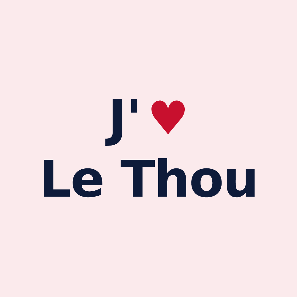 Magnet personnalisé Le Thou — design J'aime Le Thou