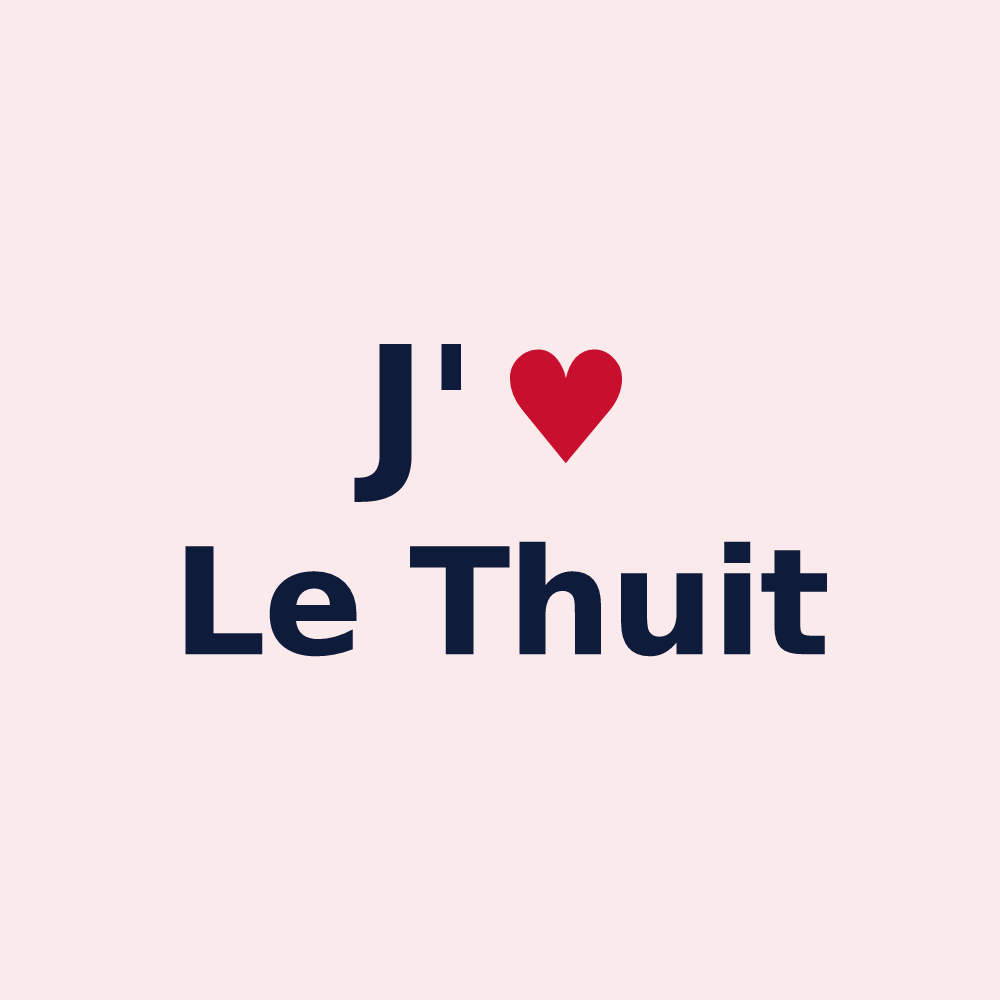 Magnet personnalisé Le Thuit — design J'aime Le Thuit