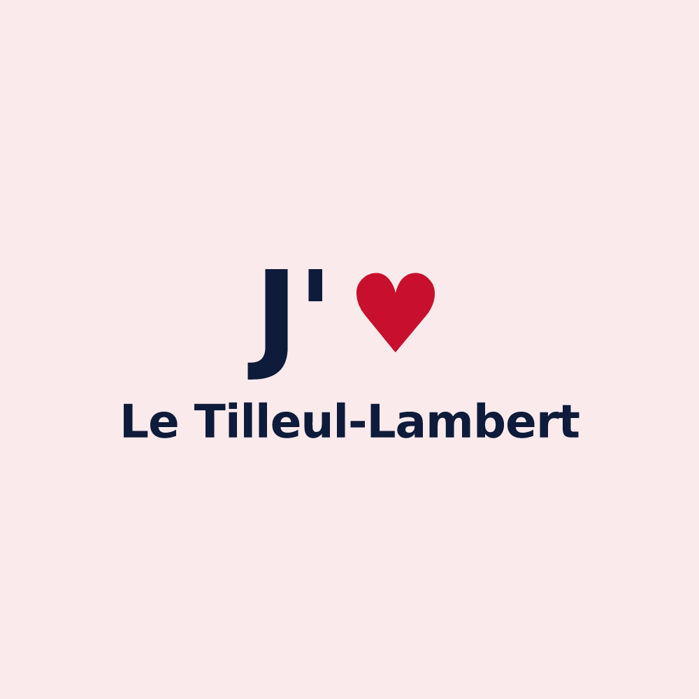 Magnet personnalisé Le Tilleul-Lambert — design J'aime Le Tilleul-Lambert