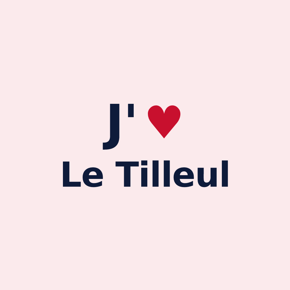 Magnet personnalisé Le Tilleul — design J'aime Le Tilleul