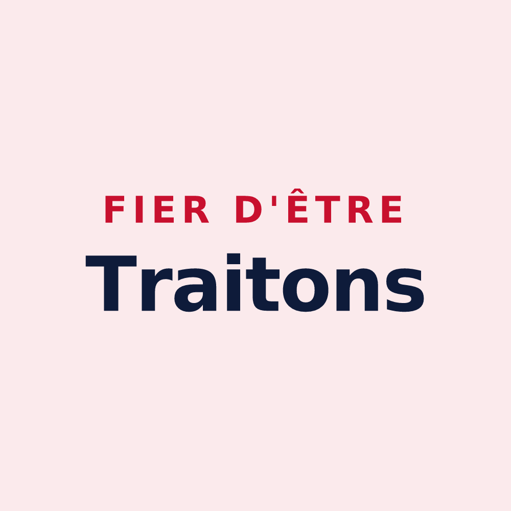 Magnet « Fier d'être Traitons » — design pour Le Trait